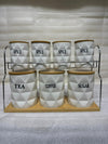 7-Piece Premium Ceramic Airtight Food Storage Jar Set