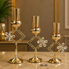 3-Piece Metal Candle Stand Set – Minimalist Iron Pillar Holders for Wedding & Home Decor