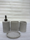 Linear-Luxe 4-Piece Premium Resin Bathroom Accessory Set