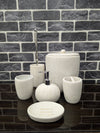 Luxury 6-Piece Ceramic Stone-Effect Bathroom Accessory Set – Available in Slate Grey & Sandstone Beige