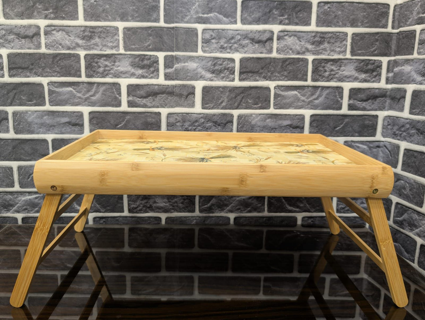 Multi-Functional Foldable Bamboo Bed Table Tray