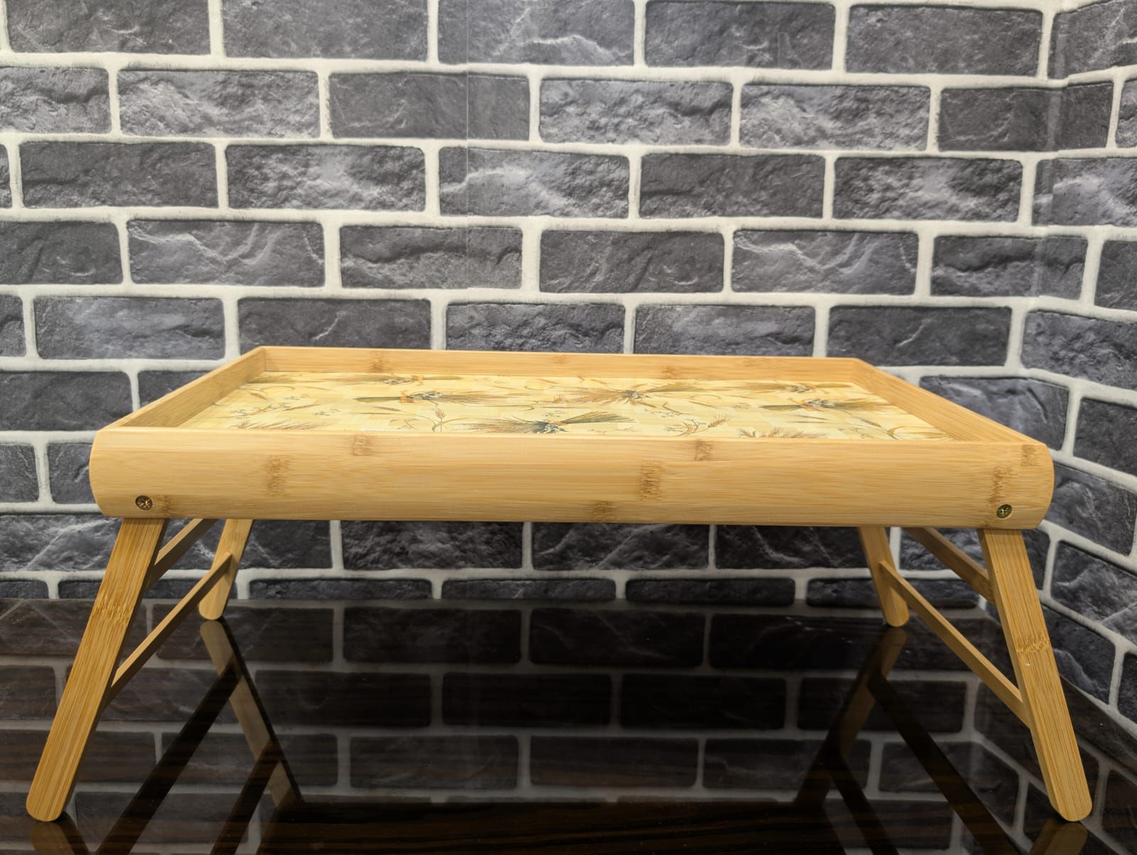 Multi-Functional Foldable Bamboo Bed Table Tray