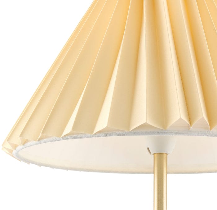 Elegant Pleated Table Lamp Set – Ice Gold Minimalist Series