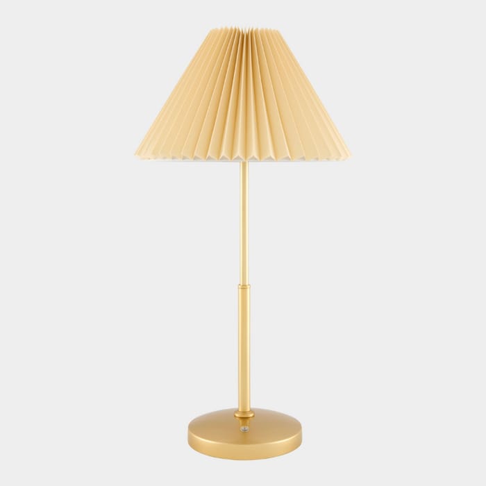 Elegant Pleated Table Lamp Set – Ice Gold Minimalist Series
