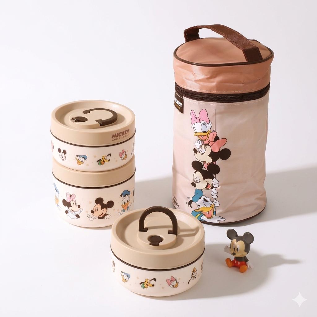 Disney Mickey & Friends Stackable 3-Tier Lunch Box Set