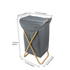 Bamboo X-Frame Folding Laundry Basket