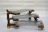 Artisan 3-Tier Crystal Glass Platter with Wooden Bird Stand