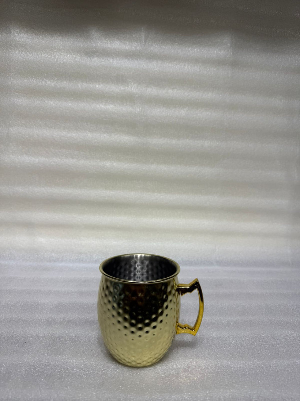 Premium 550ml Hammered Golden Stainless Steel Mug