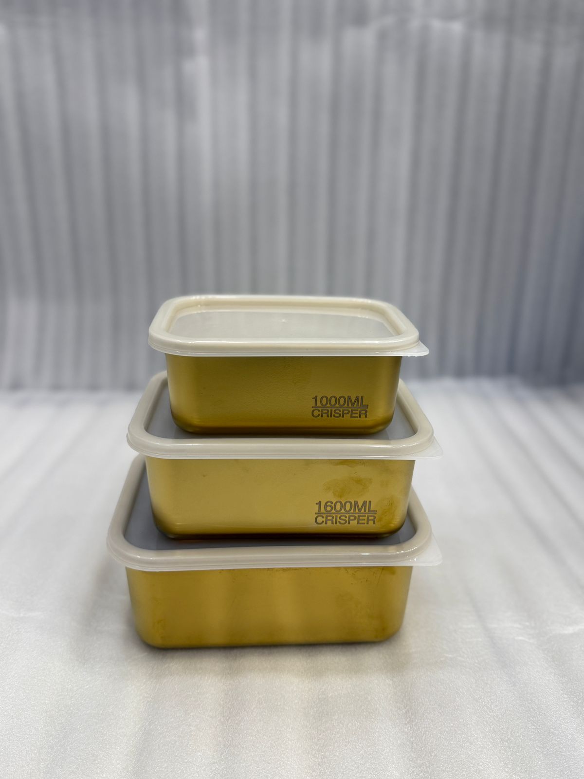 Premium 3-Piece Stainless Steel Storage Box Set