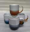 Modern Dual-Tone Ombré Ceramic Tea Mug (Random Color)
