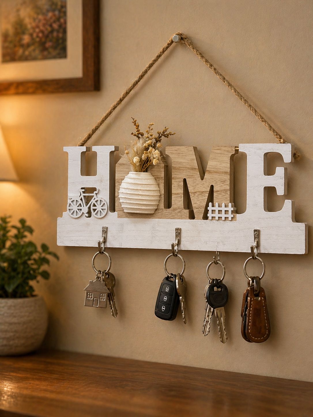Elegant Wooden Wall-Mounted Key Organizer Collection