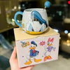 Disney Mickey & Friends Large Ceramic Mug – 450ml Daisy Duck Tea Cup with Matching Stirring Spoon Set