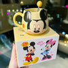 Disney Mickey & Friends Large Ceramic Mug – 450ml Daisy Duck Tea Cup with Matching Stirring Spoon Set