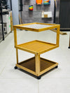 Premium 3 & 4-Tier Bamboo Trolley with Acrylic Top