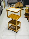 Premium 3 & 4-Tier Bamboo Trolley with Acrylic Top