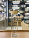 1200ml Motivational Time Marker Glass Bottle with Bamboo Lid
