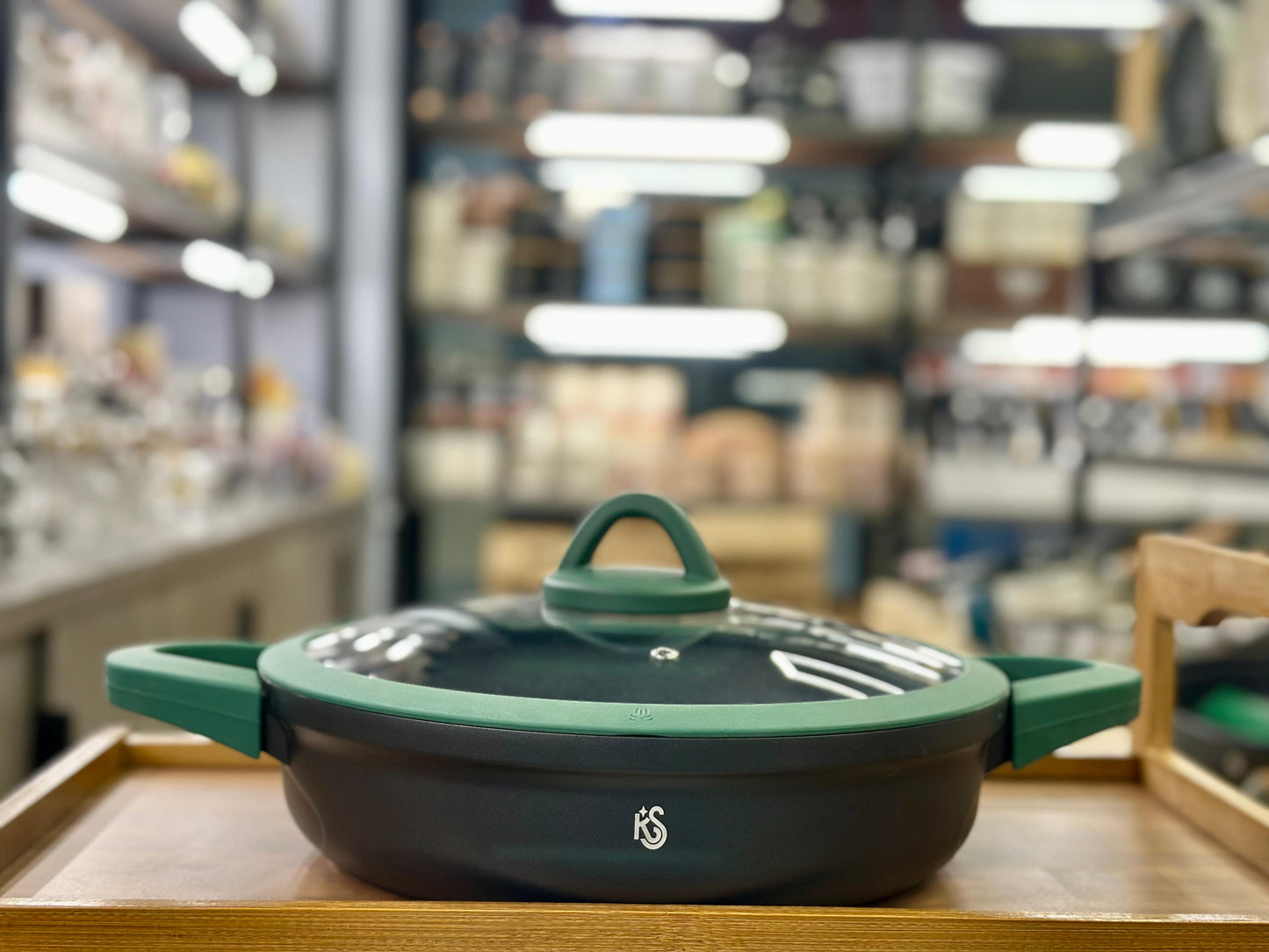 Kitchen Star "Venus" Die-Cast Granite Non-Stick Cooking Wok