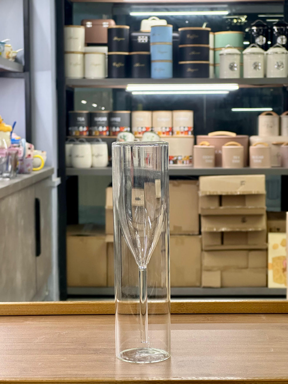 Aesthetic Double-Wall Flute Glass