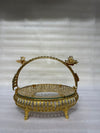 Royal Crown-Filigree Golden Serving Platter