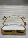 Royal Ginkgo Leaf & Butterfly Golden Ceramic Platter