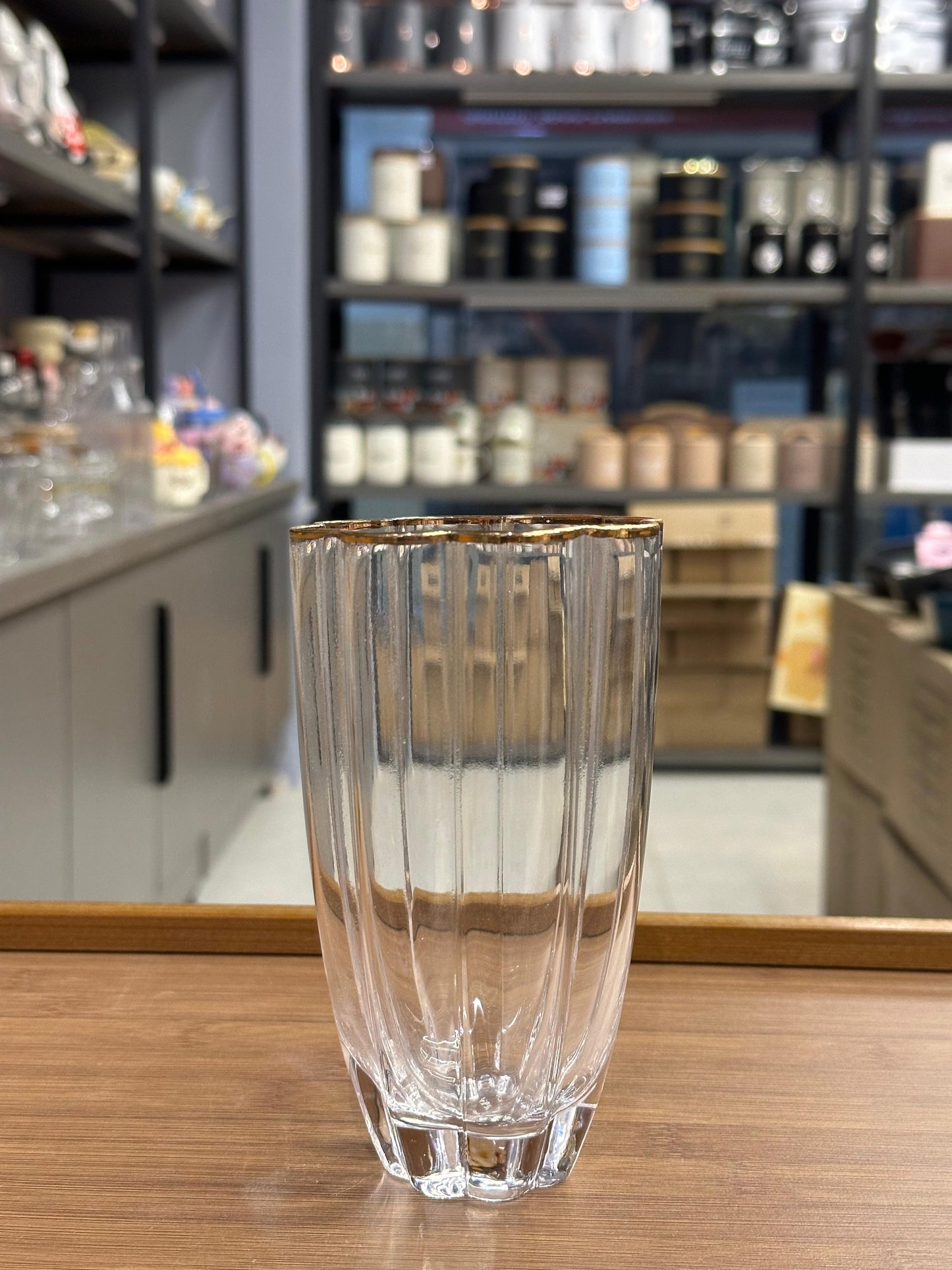 Royal Scalloped Crystal Highball Glasses – Set of 6