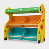 Cheerful Giraffe 2-Tier Kids' Toy Storage Organizer with 4 Bins