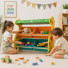 Cheerful Giraffe 2-Tier Kids' Toy Storage Organizer with 4 Bins