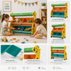 Cheerful Giraffe 2-Tier Kids' Toy Storage Organizer with 4 Bins