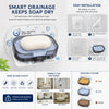 Smart-Drain Double-Layer Adhesive Soap Dish