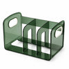 Modern 3-Slot Acrylic Desk Book Organizer