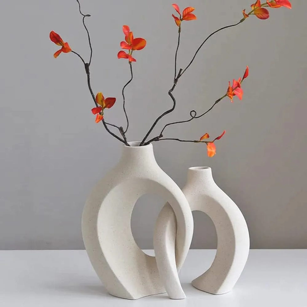 Luxor Noir Luxury Dubai-Style Ceramic Vase Set
