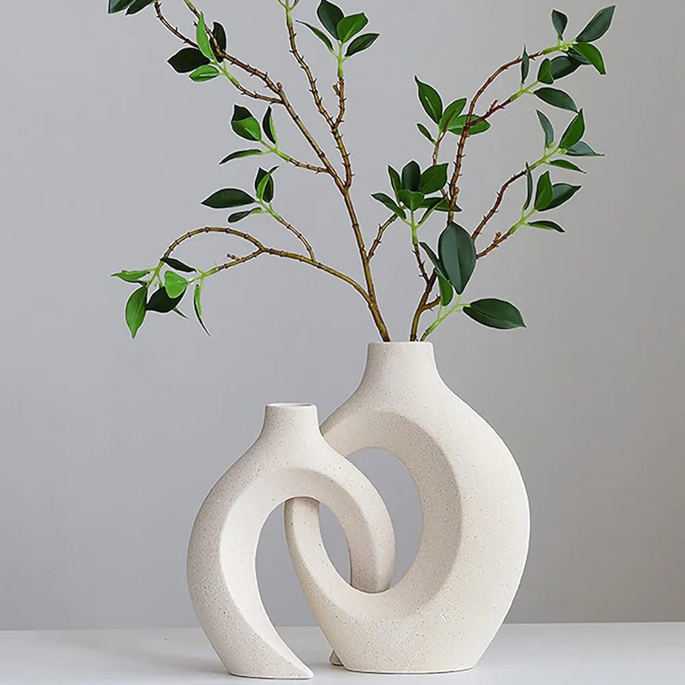Luxor Noir Luxury Dubai-Style Ceramic Vase Set