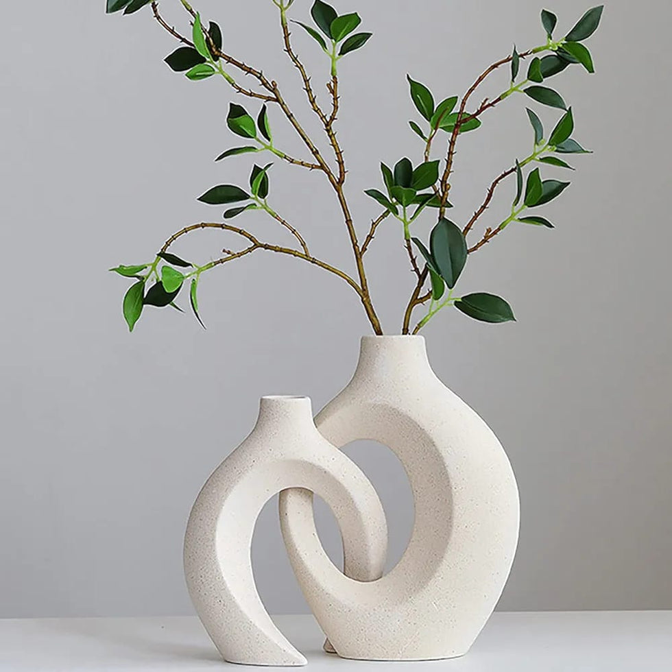 Luxor Noir Luxury Dubai-Style Ceramic Vase Set