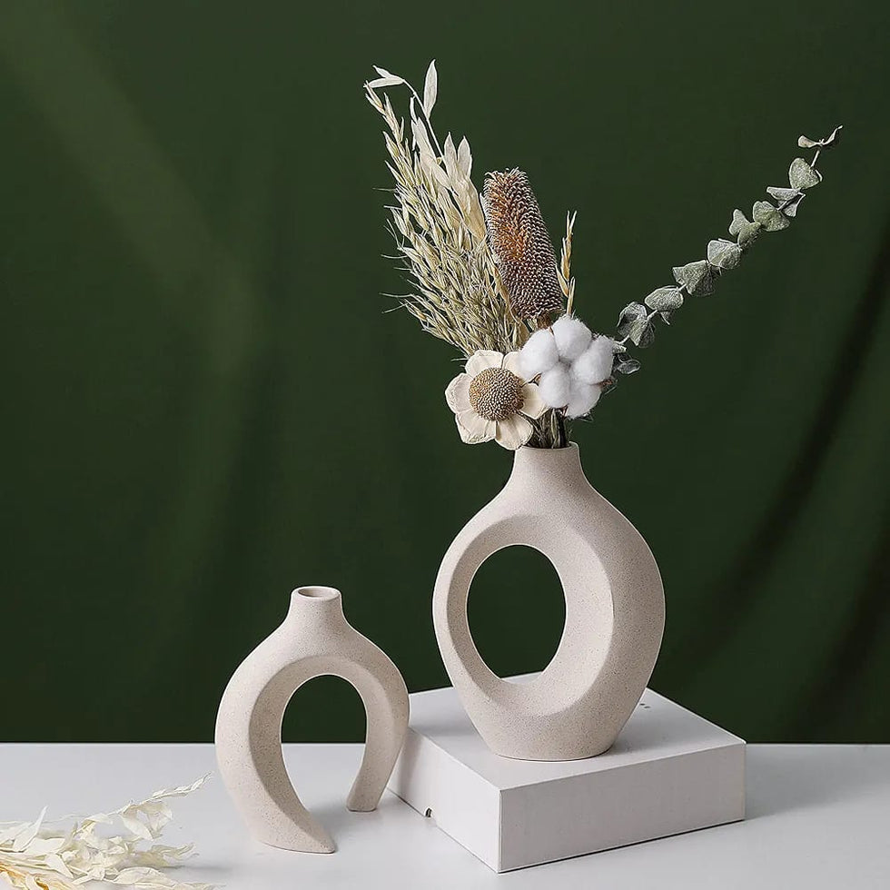 Luxor Noir Luxury Dubai-Style Ceramic Vase Set