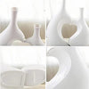 UrbanEdge Modern Minimalist Ceramic Donut Vase Set
