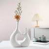 UrbanEdge Modern Minimalist Ceramic Donut Vase Set