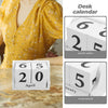 Premium Classic Wooden Perpetual Desk Calendar