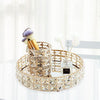 Luxury Crystal Ice Gold Mirrored Vanity Tray (12x12 Inches)