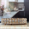 Luxury Crystal Ice Gold Mirrored Vanity Tray (12x12 Inches)