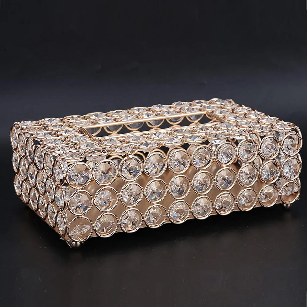Premium Crystal Tissue Box Holder