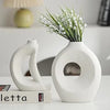 Nordic Eclipse 2-Piece Interlocking Ceramic Vase Set