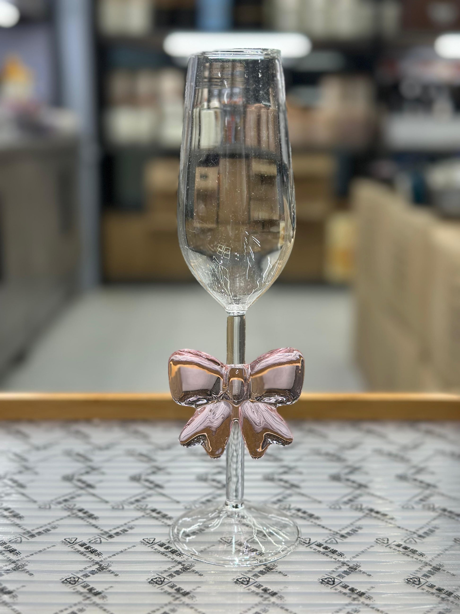 Luxury Bow Champagne Flute Glass – Elegant Crystal Toasting Flute