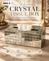 Luxe Silver Tissue Case – Premium Full-Coverage Mosaic Mirrored Dispenser