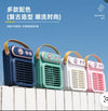 Vintage Desktop Evaporative Air Cooler – 3-in-1 Rechargeable Mini Spray Fan & Humidifier