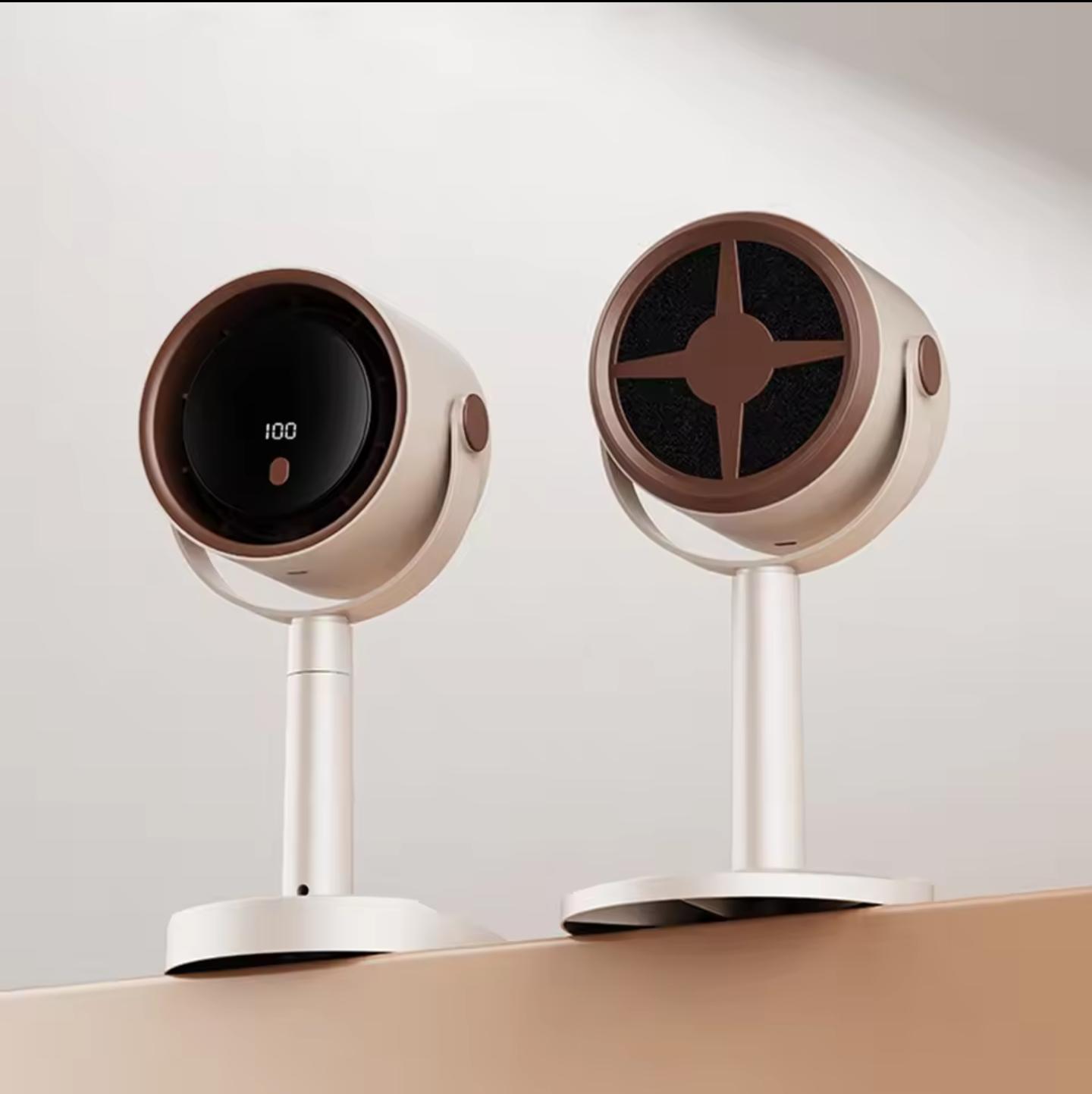 2-in-1 Rechargeable Air Purifier & High Wind Desktop Fan