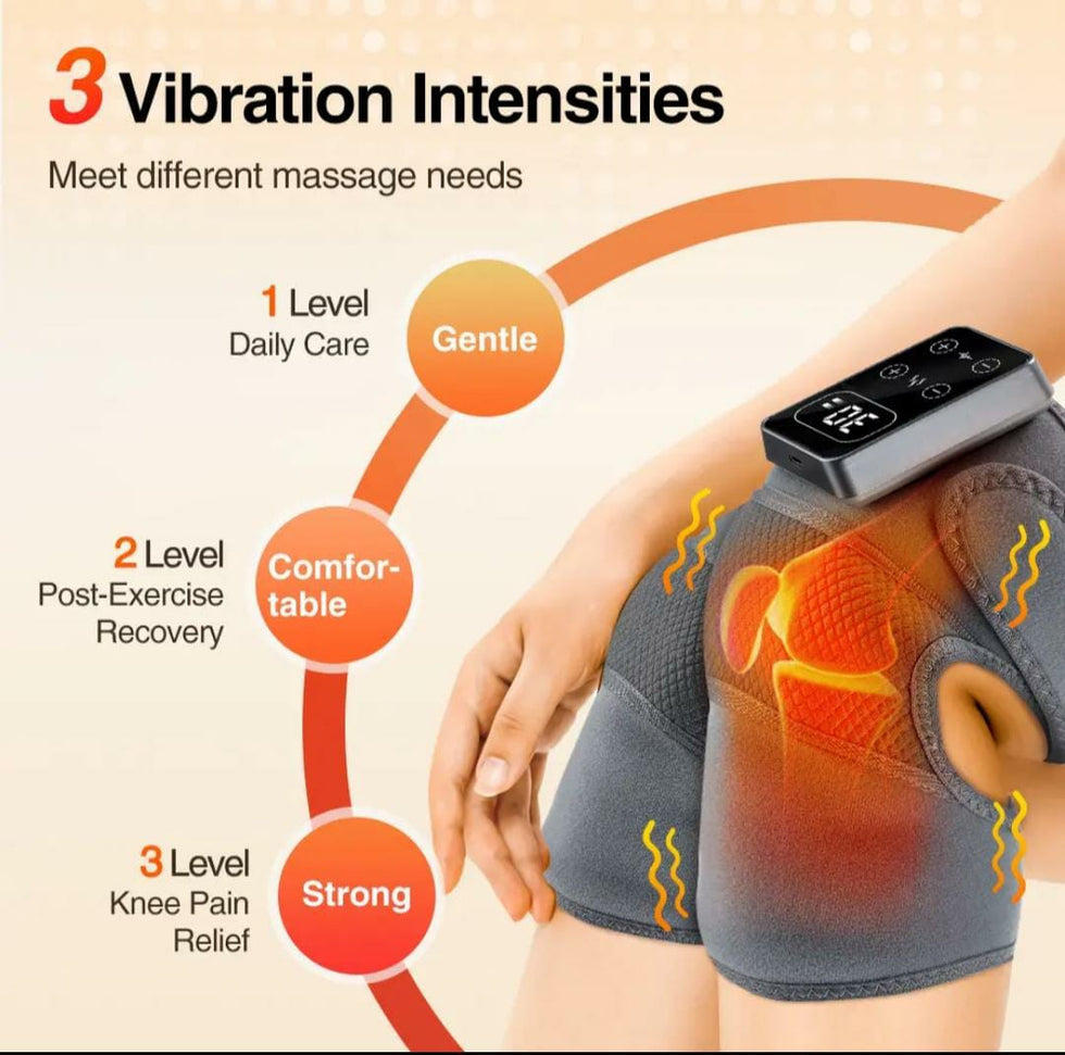 Heated Knee & Leg Vibration Massager Brace Wrap
