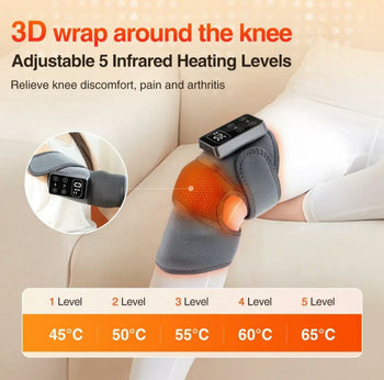 Heated Knee & Leg Vibration Massager Brace Wrap