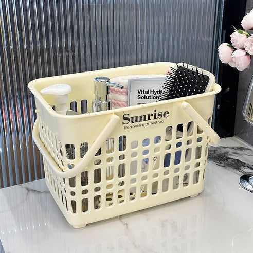 Portable Plastic Organizing Carry Basket with Handle