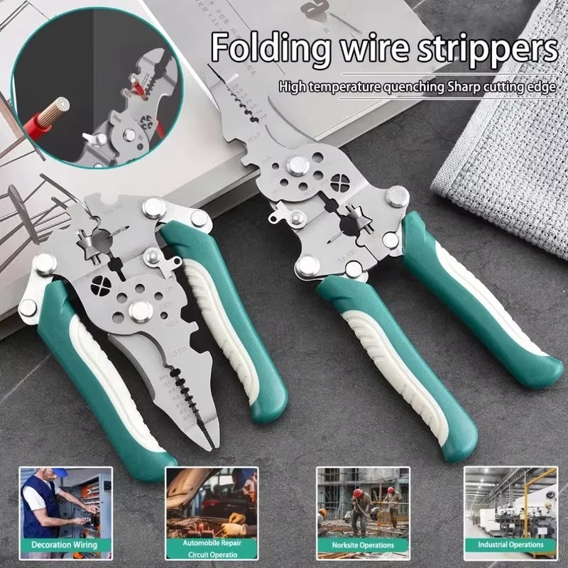 6-in-1 Folding Electrical Tester Screwdriver & Wire Stripper