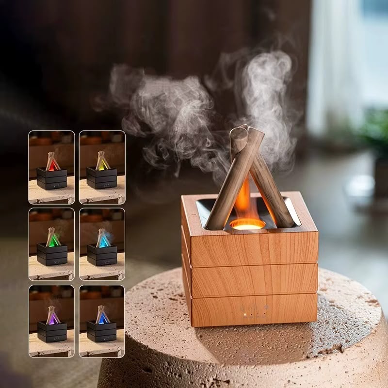 Simulation Campfire Flame Aroma Diffuser & Ultrasonic Humidifier